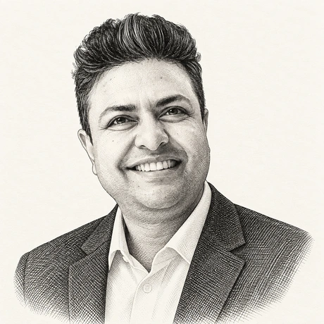 Engraved portrait of Roshan Singh, founder of EndowIQ.
